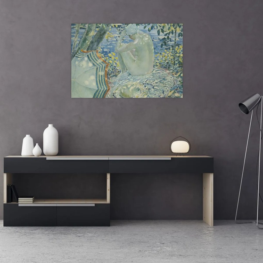 Tablou - Frederick Carl Frieseke, On the Bank, reproducere (90x60 cm)