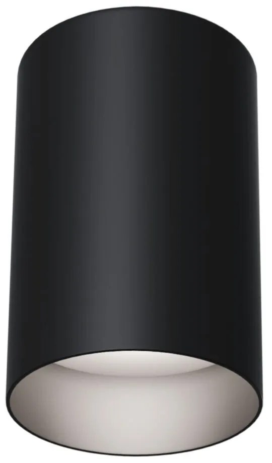 Spot aplicat design tehnic Slim negru 8,5cm
