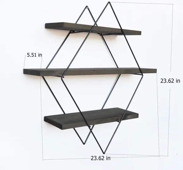Etajeră de perete 60x60 cm molid