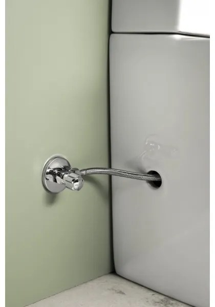 Sapho - Vas WC combinat BELLO, evacuare pe pardoseală/pe perete, ceramică, alb