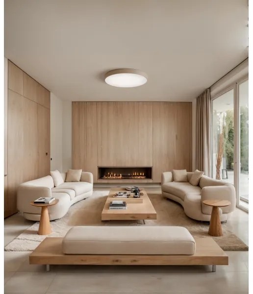 Plafonieră cu senzor Brilagi CLARE 5xE27/40W/230V d. 60 cm bej