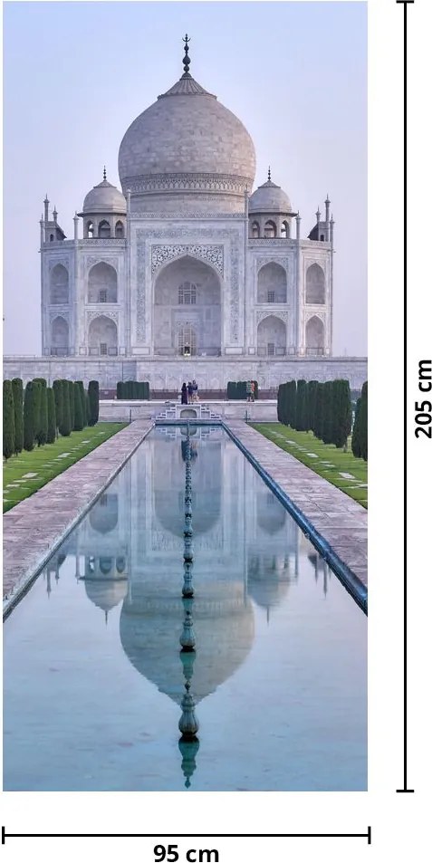 Fototapet pentru ușă - Taj Mahal la răsărit de soare (95x205cm)