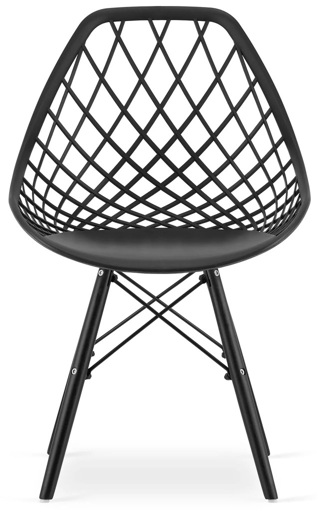 Scaun ROTEN negru cu picioare negre
