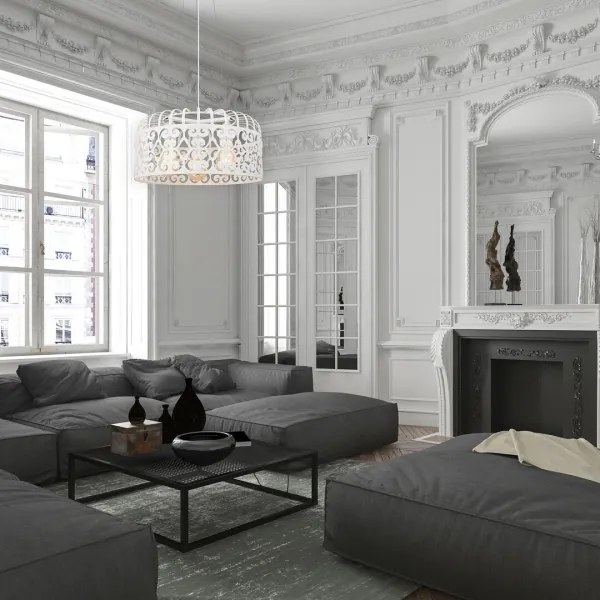 Rabalux 2163 - Lustră ALESSANDRA 3xE27/60W/230V alb