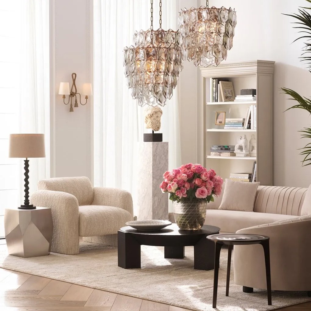 Fotoliu modern LUX Vesper, Boucle sonata cream