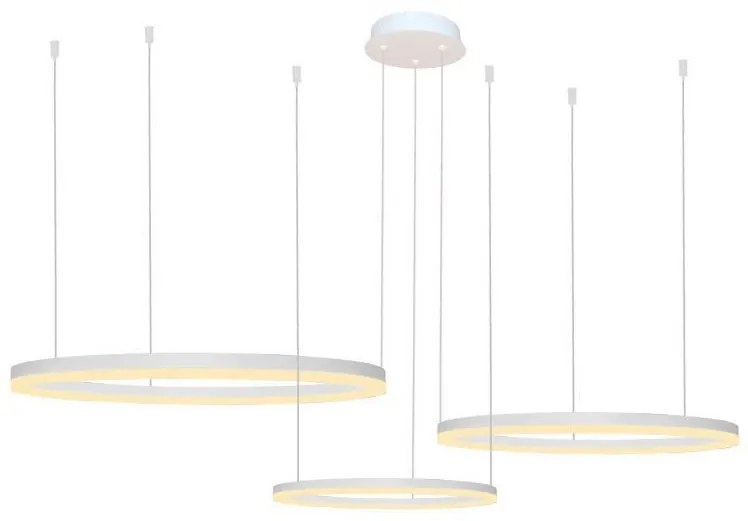 Lustra cu 3 inele LED si telecomanda HALO PENDANT WH 100+80+60 CCT