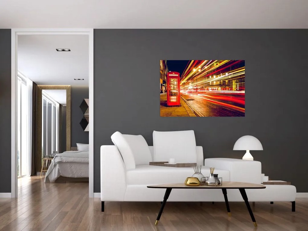 Tablou cu căsuța telefonică roșie din Londra (90x60 cm)
