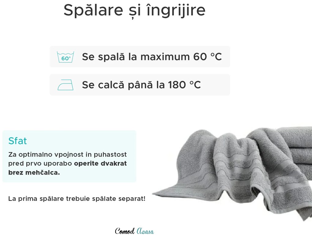 Prosop pentru copii LINEA 30x50 cm albastru, 100% bumbac