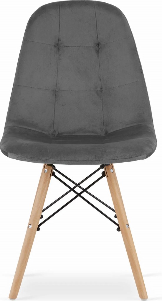 Oferta Scaun de dining din catifea gri DUMO II. calitate a doua