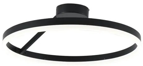 Lustră LED dimabilă aplicată LED/40W/230V 3000-6500K negru + telecomandă