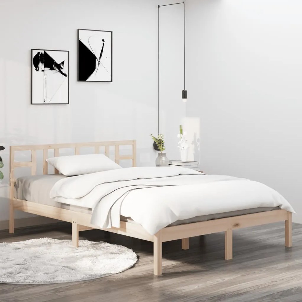 3105420 vidaXL Cadru de pat Super King 6FT, 180x200 cm, lemn masiv