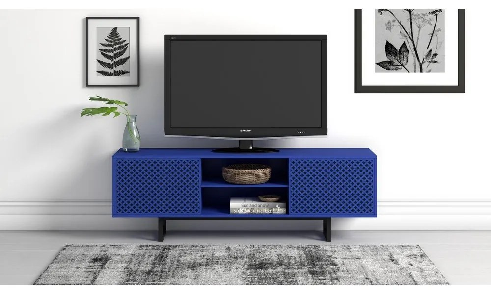 Comodă TV Woodman Camden Diamond, albastru