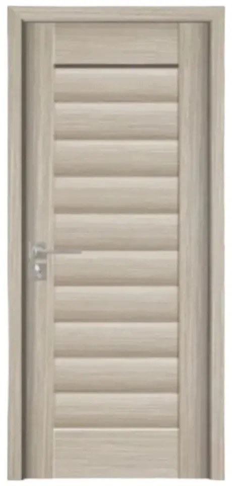 Usa Interior din MDF Novo Doors ND01 LUX PREMIUM, Cadru din Lemn Masiv, KIT COMPLET, Toc Reglabil de 10 CM INCLUS, Plinta pe Ambele Parti (Culoare: