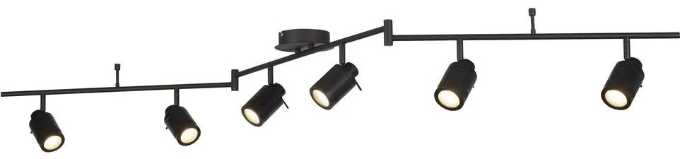 Plafoniera pentru baie cu spoturi directionabile IP44 Samson negru 6L