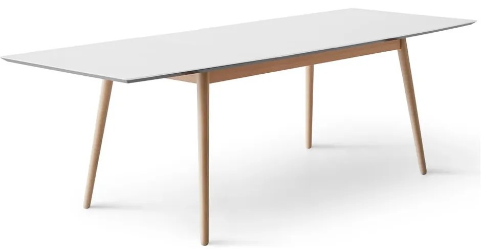 Masă de dining extensibilă cu blat alb cu blat suplimentar 90x165 cm Meza – Hammel Furniture