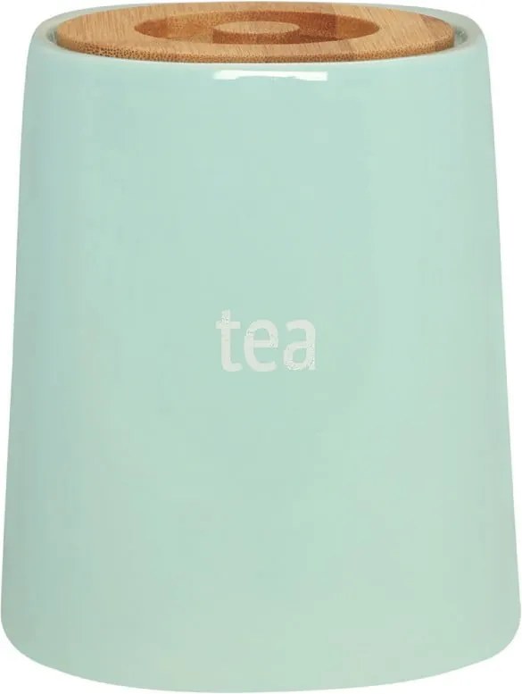 Recipient pentru ceai cu capac din lemn de bambus Premier Housewares Fletcher, 800 ml, albastru