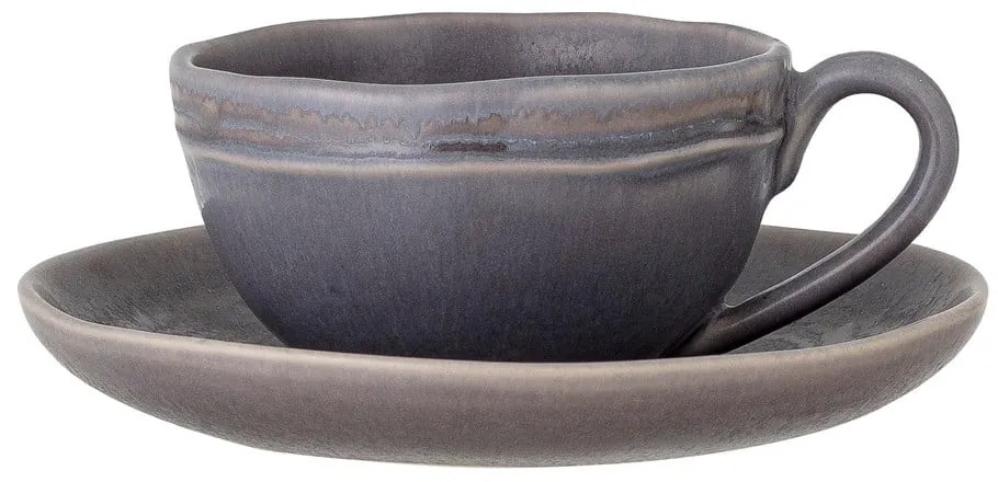 Cești gri 2 buc. pentru cappuccino din gresie 180 ml Raben – Bloomingville