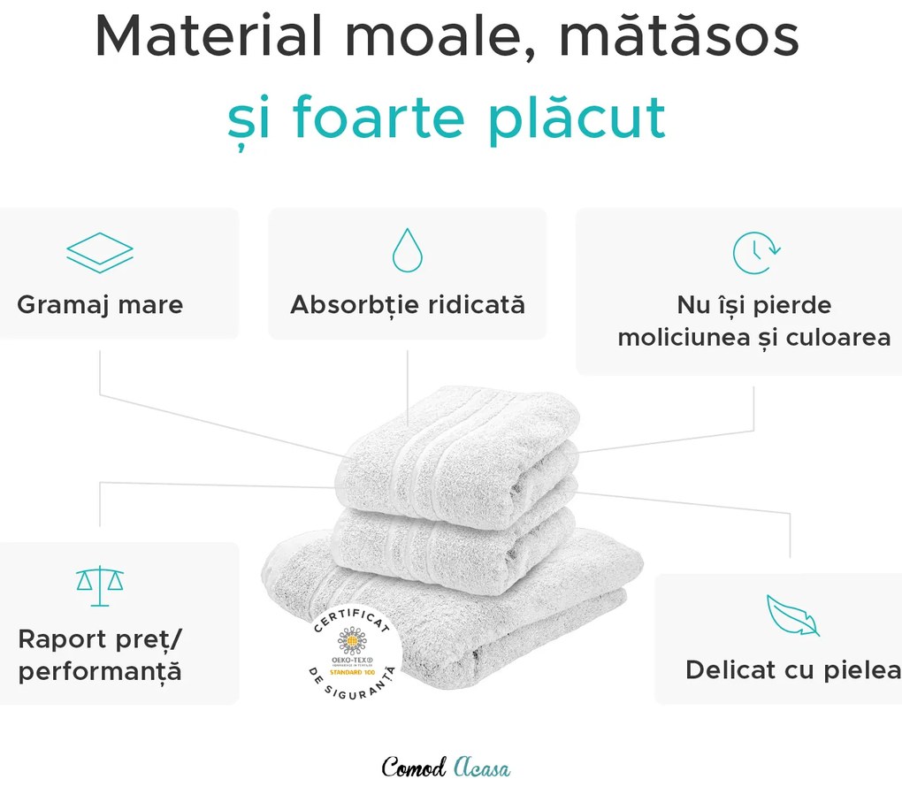 Prosop Classic 50 x 100 cm verde deschis, 100% bumbac