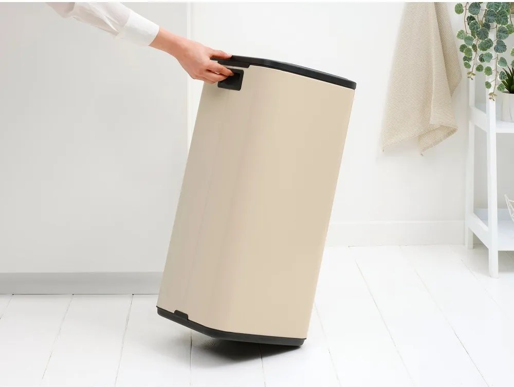 Coș de gunoi bej cu senzori de atingere din oțel 30 l Bo Touch – Brabantia