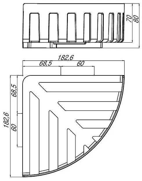 Etajera de colt, Emco System2, crom, 354500133