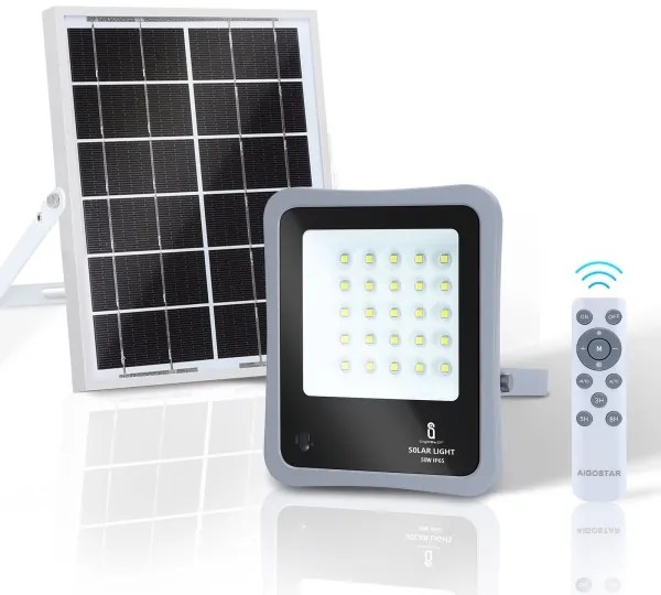Proiector LED solar dimabil Aigostar LED/50W/3,2V IP65 + telecomandă