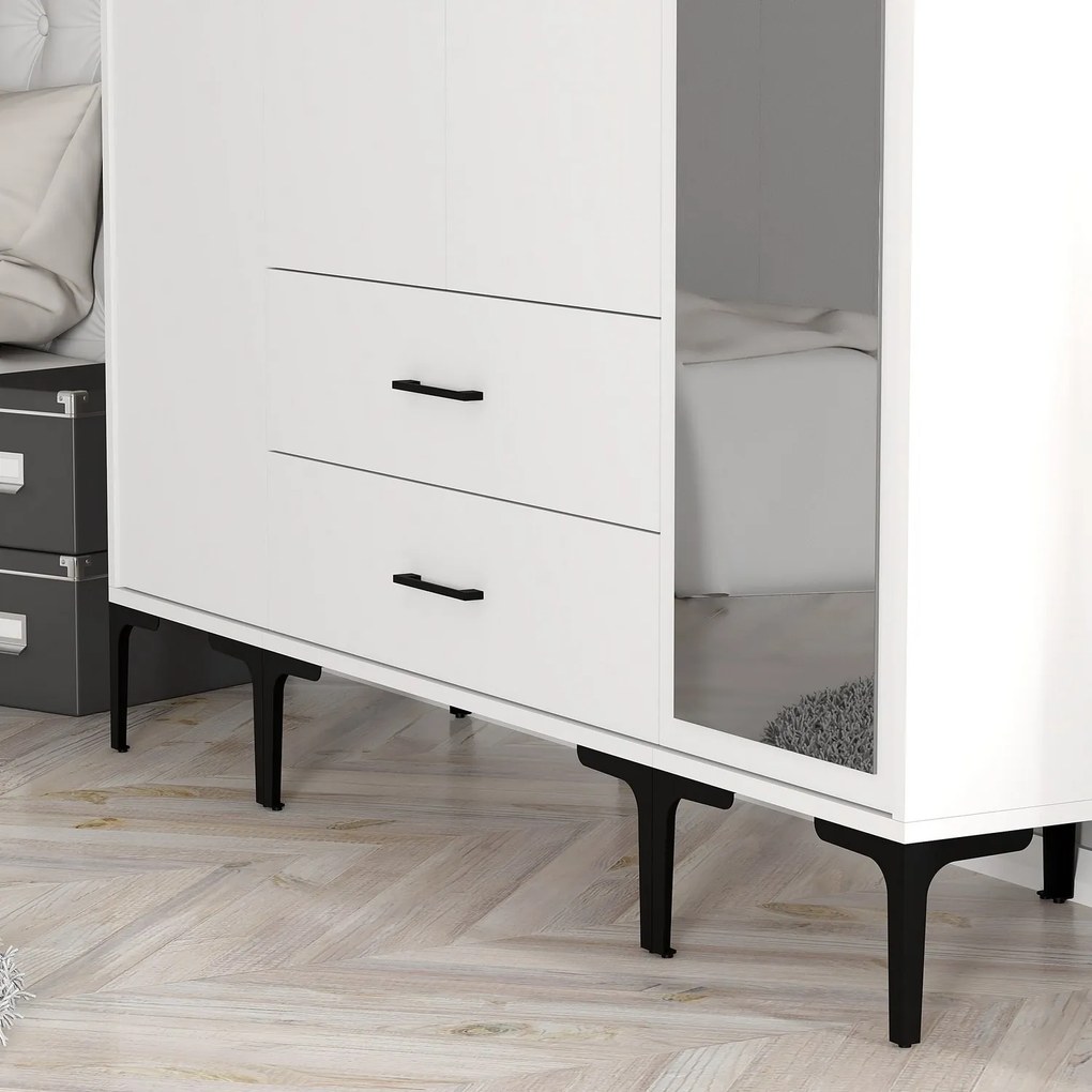 Dulap de haine Kiara STR (Alb). 1088460