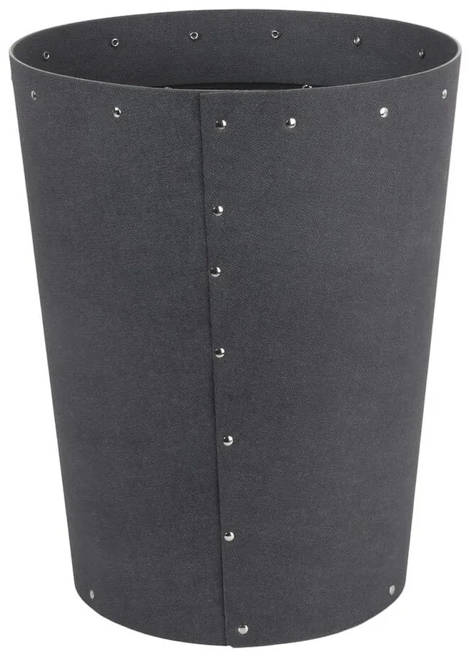 Coș de gunoi negru pentru birou Aries Canvas Paper Laminate – Bigso