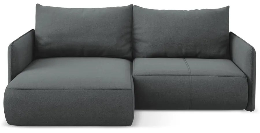 Colțar gri extensibil/cu spațiu de depozitare (cu colț pe partea stângă) Nanea – Makamii