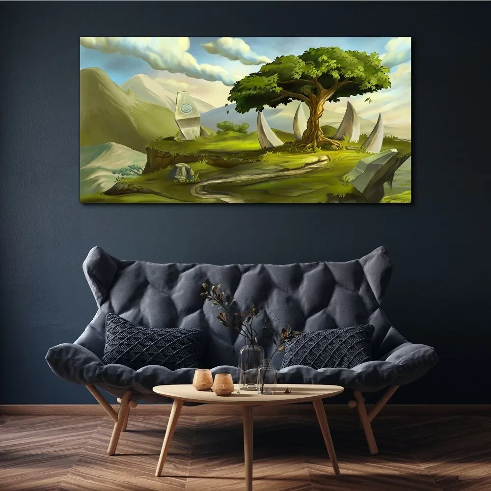 Tablou canvas pietre de copac fantezie