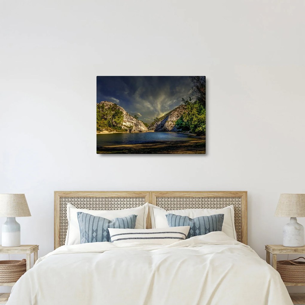 Tablou peisajului cu lac (70x50 cm)