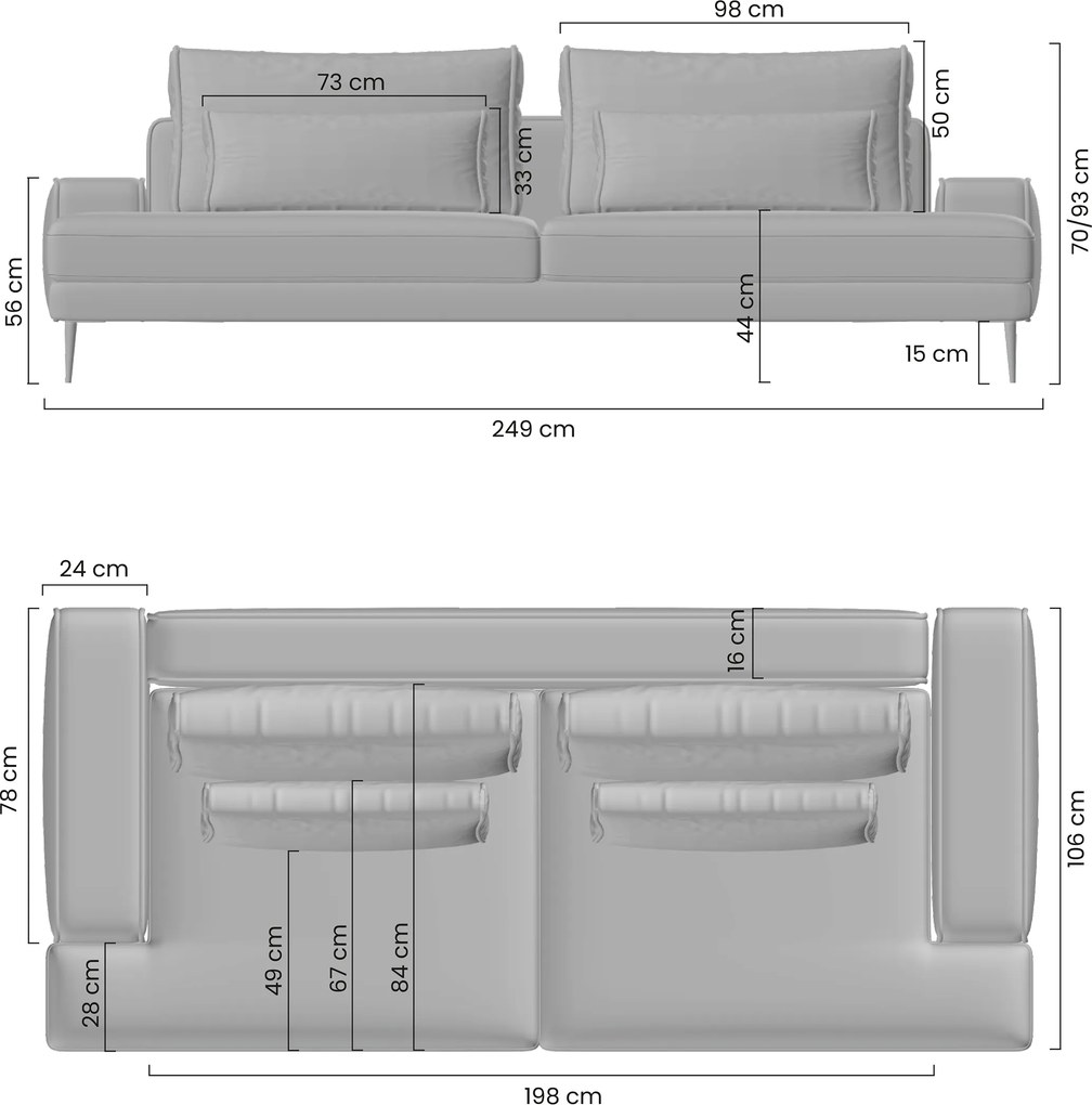 Canapea extensibilă Nicole - țesătură bej Magni 206.03