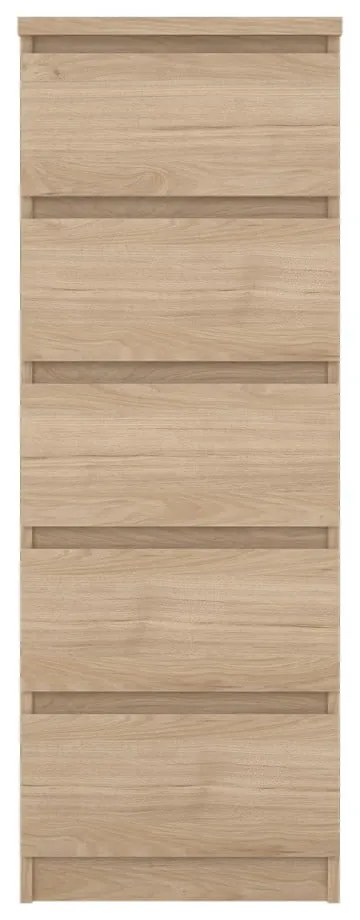 Comodă în culoare naturală cu aspect de lemn de stejar 40x111x50 cm Naia – Tvilum