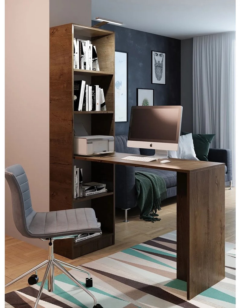 Masă de scris Nolan B1 (Arin închis) (iluminat LED). Promo -16%. 1059792