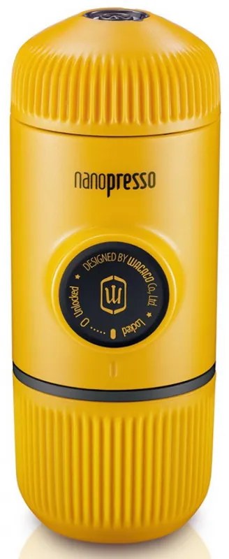 Aparat de espresso portabil Wacaco Nanopresso Yellow Patrol, 18 bar, 80 ml, Pentru cafea măcinată, Nu necesită reîncărcare și nu funcționează cu baterii, Galben