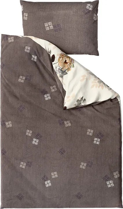 Lenjerie de pat reversibila DUO SENSE CARMELIA cu modele + husa pentru perna 40x50 cm GRATUIT Dimensiune lenjerie de pat: 70 x 90 cm | 140 x 200 cm