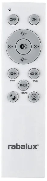 Rabalux 71038 -LED Plafonieră LED dimabilă TESIA LED/60W/230V 3000-6000K+telecomandă