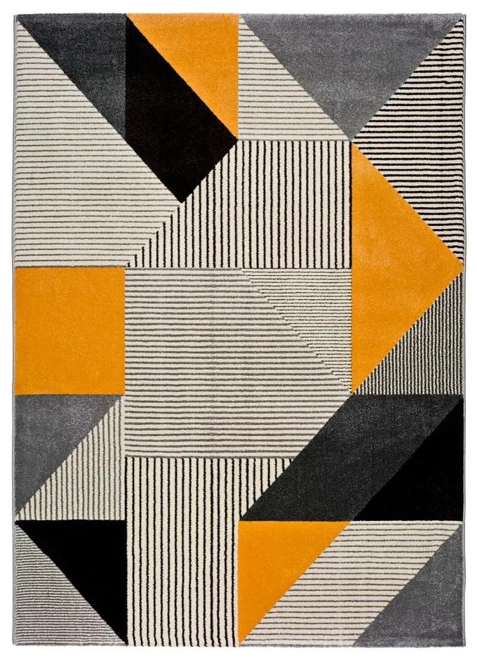 Covor Universal Gladys Durp, 120 x 60 cm, portocaliu-gri