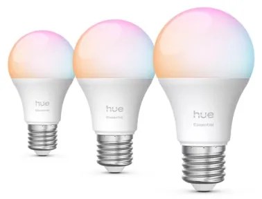 Set 3x bec LED dimabil Philips Hue WACA, E27, 8W, 230V, 2200–6500K