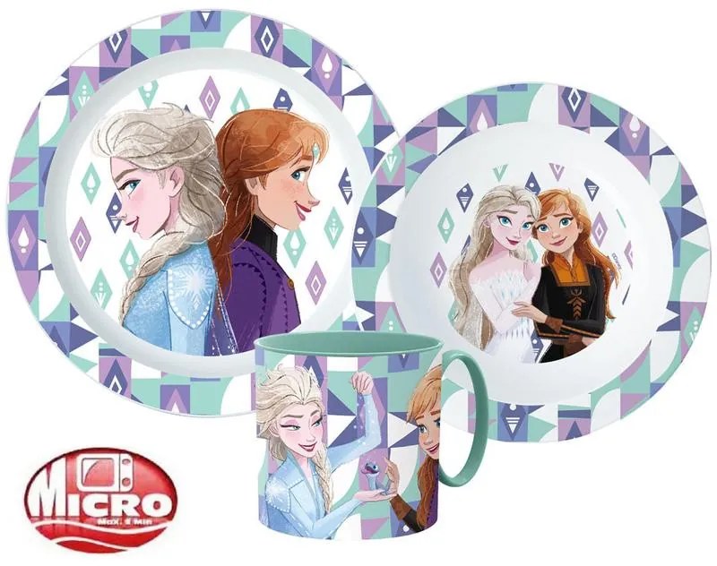 Disney Regatul de gheață Set de veselă Ice Magic, set micro plastic cu cană de 265 ml