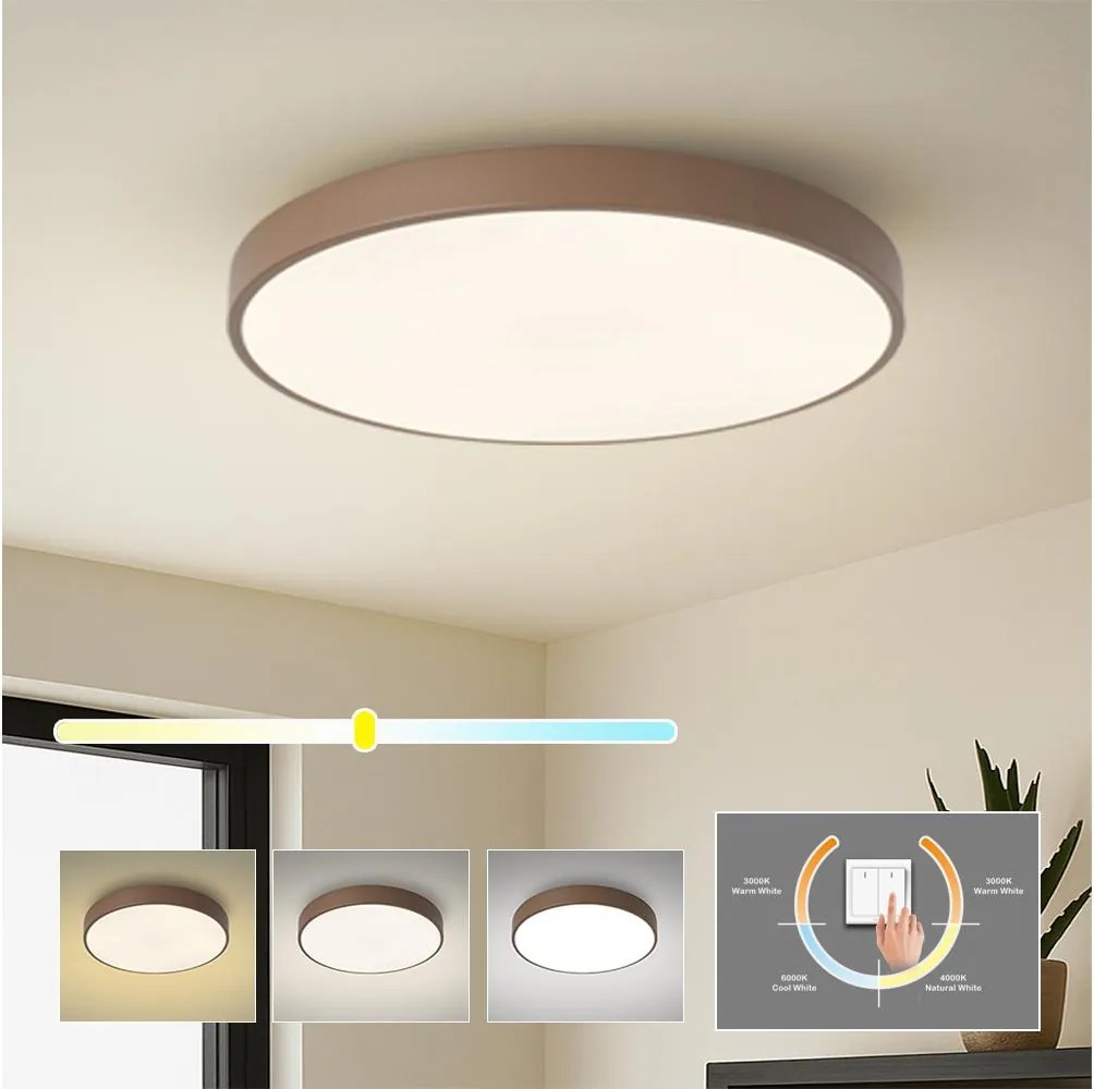 Brilagi - Plafonieră LED POOL LED/60W/230V 3000/4000/6000K 60 cm maro