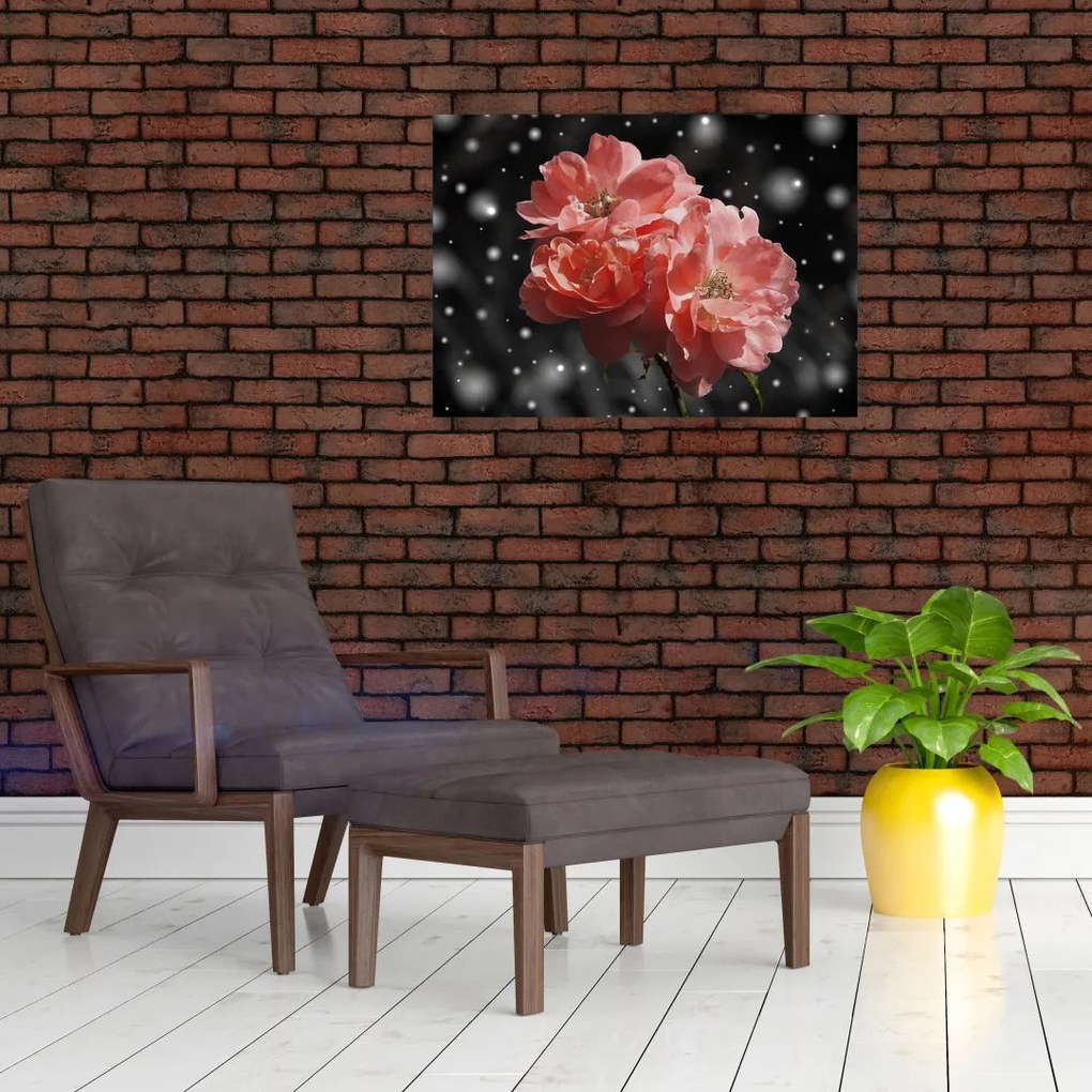 Tabloucu floare roz (70x50 cm)