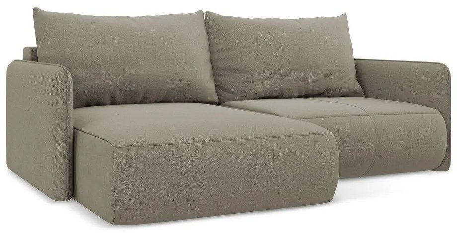 Colțar bej extensibil/cu spațiu de depozitare (cu colț pe partea stângă) Nanea – Makamii