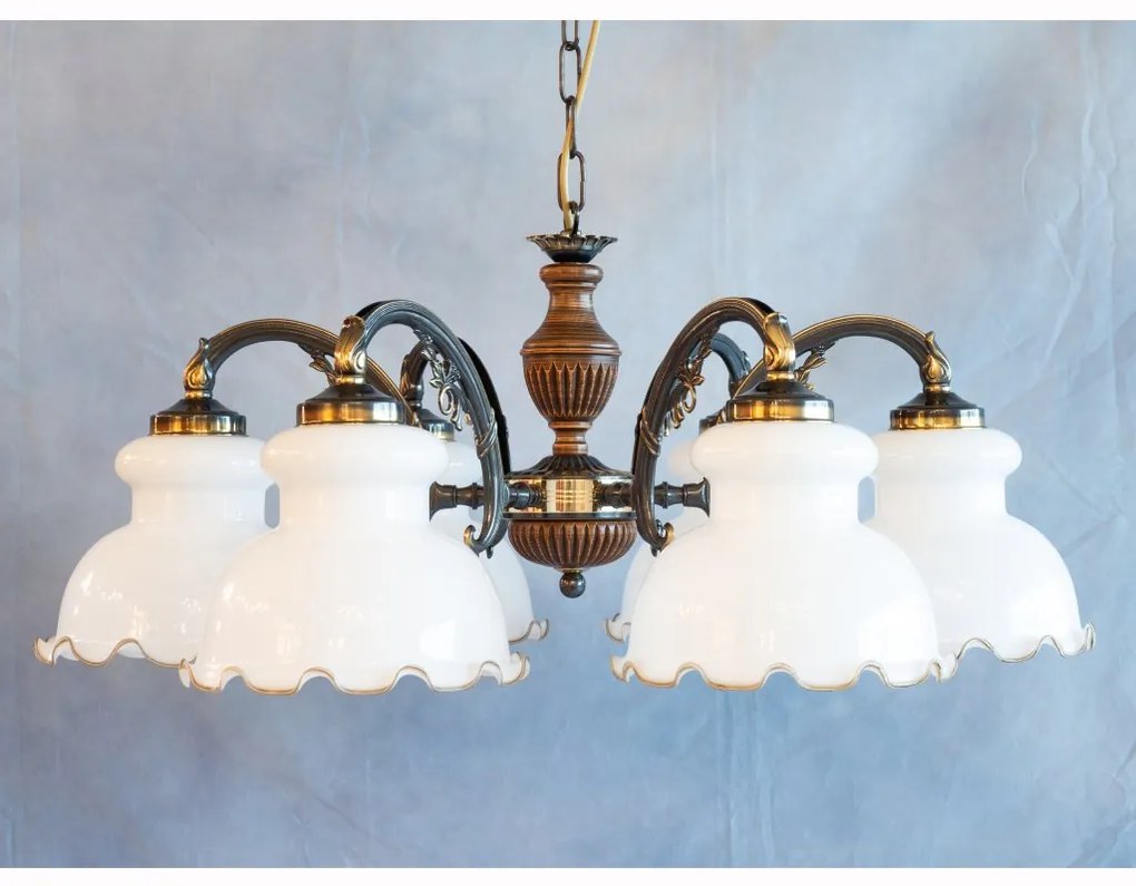 Lustra rustica suspendata cu 6 brate design italian 5900