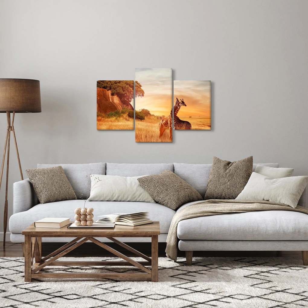Tablou Girafe în Africa (90x60 cm)