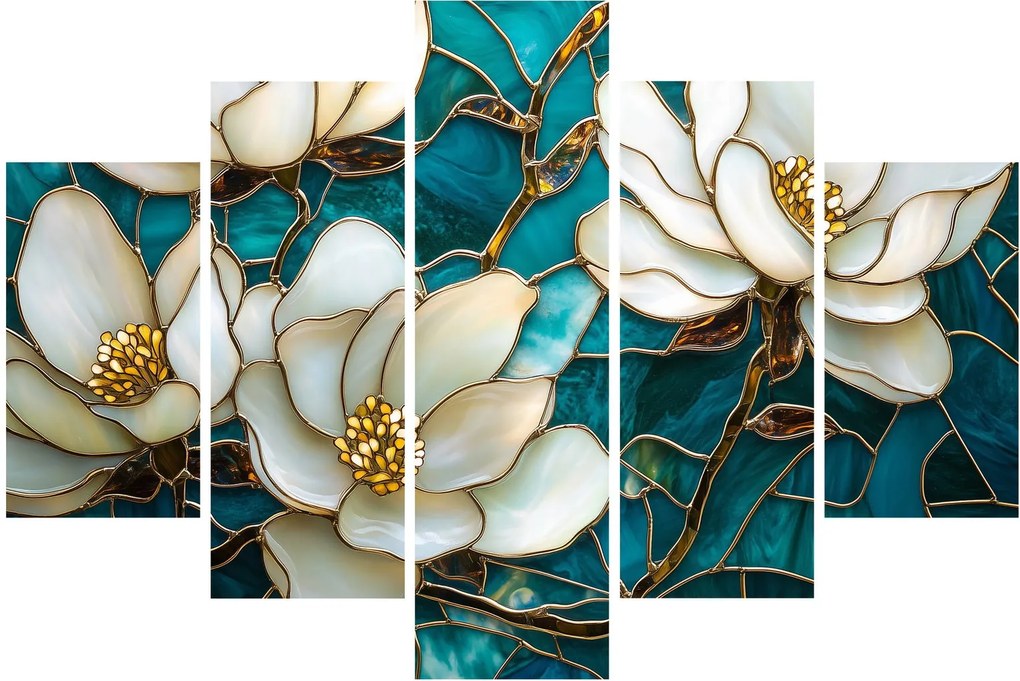 Tablou - Vitraliu cu magnolie (150x105 cm)