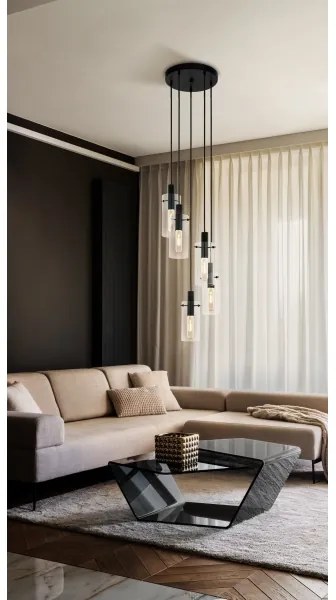 Eglo 97368 - Lustră pe cablu MONTEFINO 5xE27/60W/230V