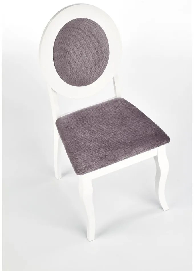 Scaun de bucaterie Barock, gri/alb