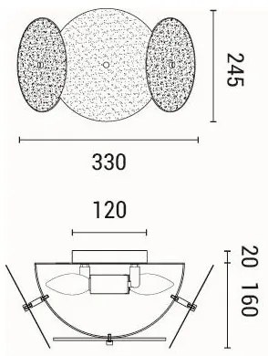 Aplică 2xE14/40W/230V