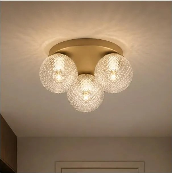 Brilagi - Plafonieră STELLA 3xE27/60W/230V Ø 35 cm bej/auriu