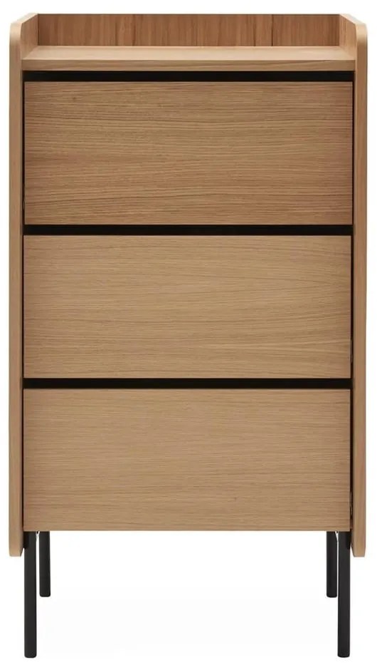 Comodă înaltă cu aspect de lemn de stejar 60x108,5 cm Wrap – Bonami Selection